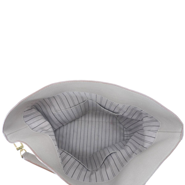 LOUIS VUITTON Melie Monogram Empreinte Leather Hobo Shoulder Bag Beige