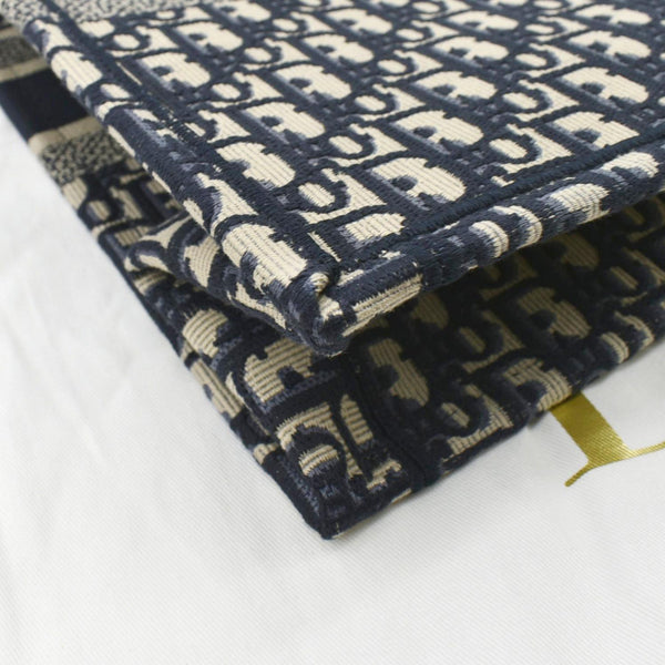 CHRISTIAN DIOR Large Book Oblique Embroidered Canvas Tote Bag Multicolor