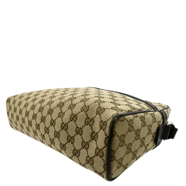 GUCCI GG Monogram Canvas Messenger Bag Dark Beige 449173