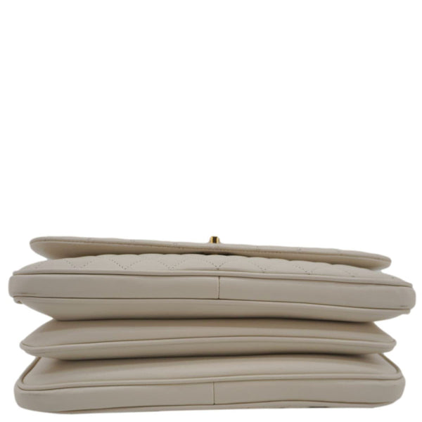 CHANEL Citizen Chic Flap Medium Quilted Leather Crossbody Bag White