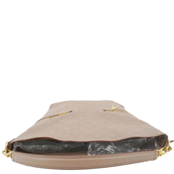 LOUIS VUITTON Melie Monogram Empreinte Leather Hobo Shoulder Bag Beige