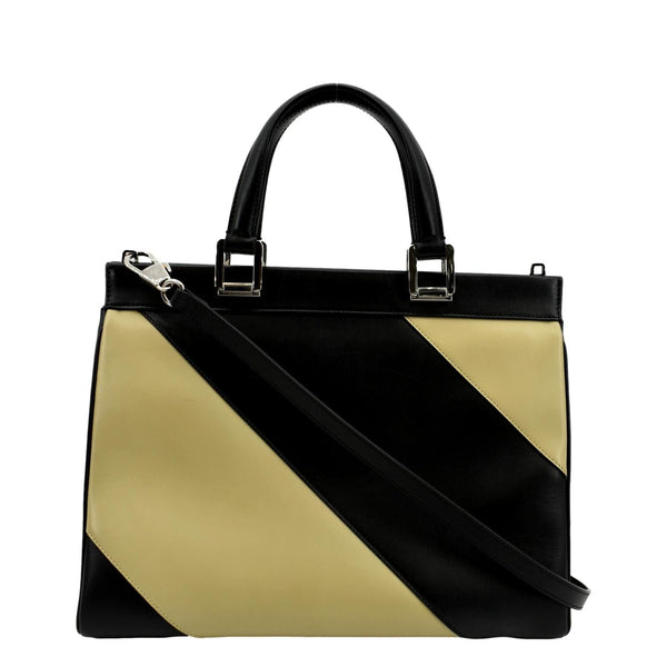 GUCCI Medium Zumi Diagonal Stripe Leather Top Handle Shoulder Bag Beige 564714