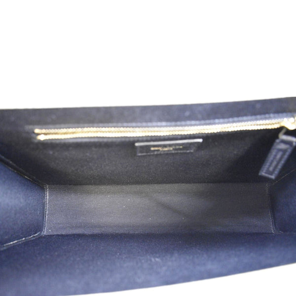 YVES SAINT LAURENT Large Envelope Flap Matelasse Leather Shoulder Bag Khaki Green