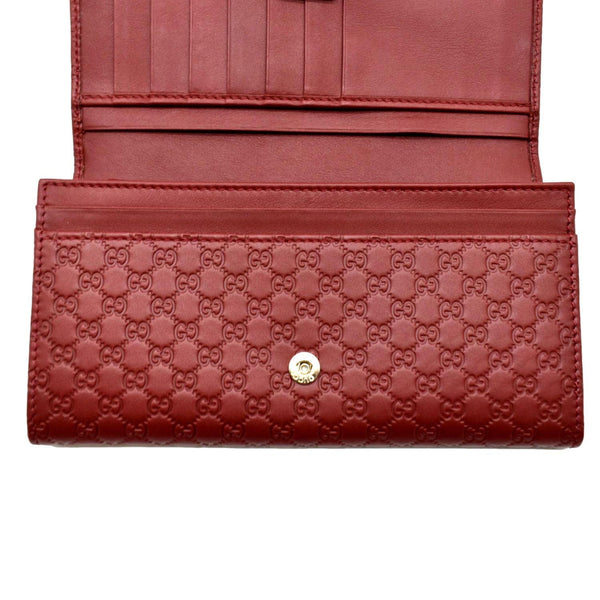 GUCCI Microguccissima GG Leather Long Wallet 449396 Red