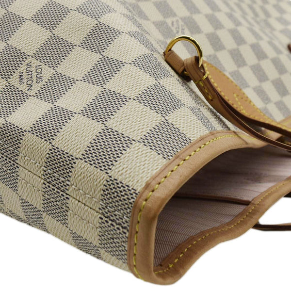 LOUIS VUITTON Neverfull GM Damier Azur Tote Shoulder Bag Rose Ballerine