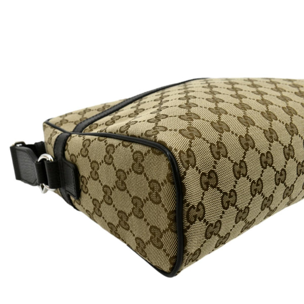 GUCCI GG Monogram Canvas Messenger Bag Dark Beige 449173