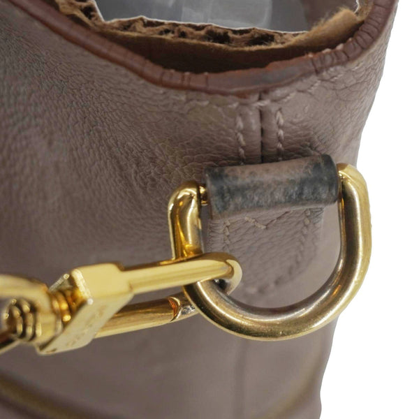 LOUIS VUITTON Melie Monogram Empreinte Leather Hobo Shoulder Bag Beige