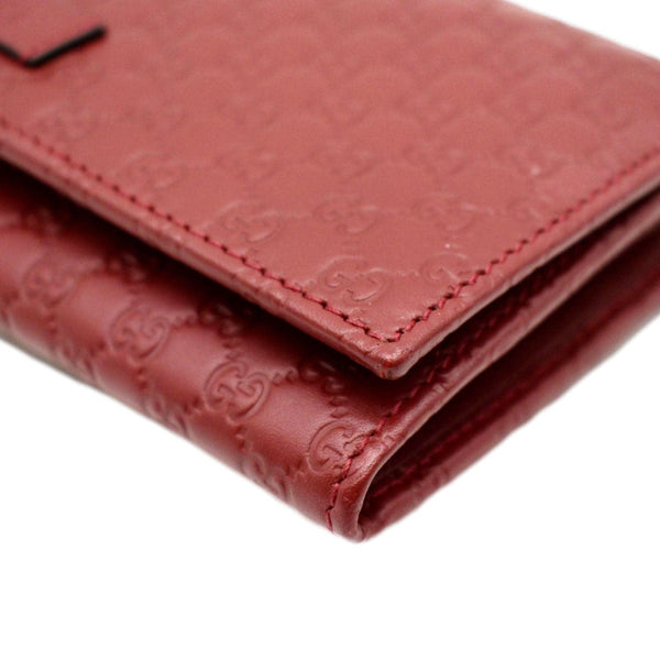 GUCCI Microguccissima GG Leather Long Wallet 449396 Red