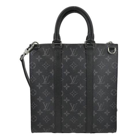 LOUIS VUITTON Sac Plat Monogram Eclipse Tote Shoulder Bag Black