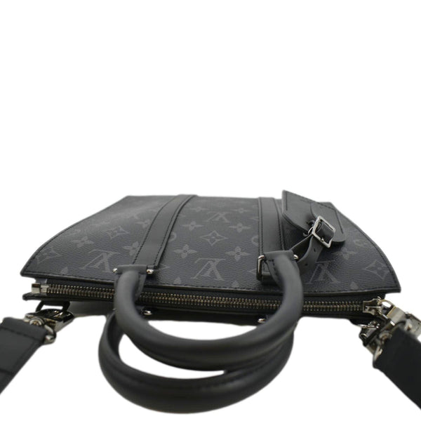 LOUIS VUITTON Sac Plat Monogram Eclipse Tote Shoulder Bag Black