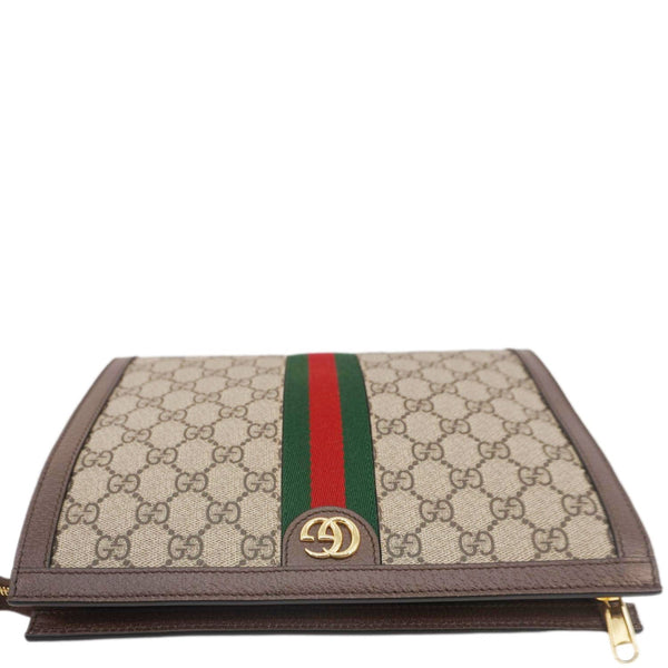 GUCCI Ophidia GG Supreme Canvas Zip Pouch Beige 625549