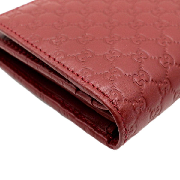 GUCCI Microguccissima GG Leather Long Wallet 449396 Red