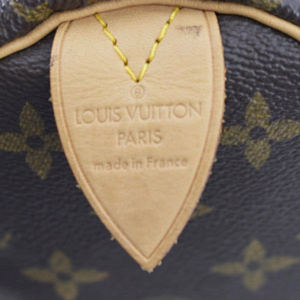 LOUIS VUITTON Speedy 25 Monogram Canvas Satchel Bag Brown