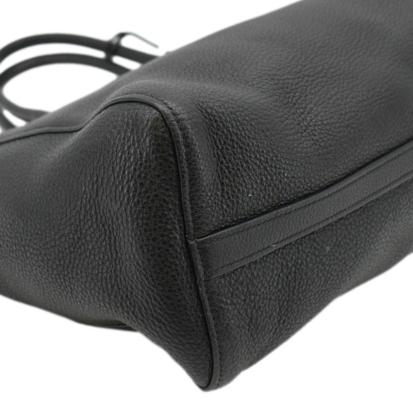 PRADA Vitello Daino Large Leather Tote Bag Black