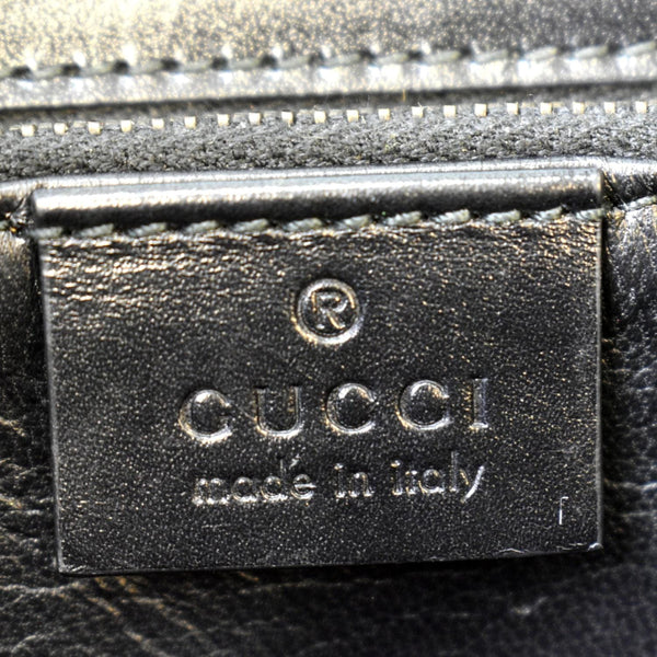 GUCCI Lady Buckle Leather Clutch Black 323653