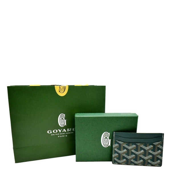 GOYARD Saint Sulpice Monogram Canvas Card Holder Green