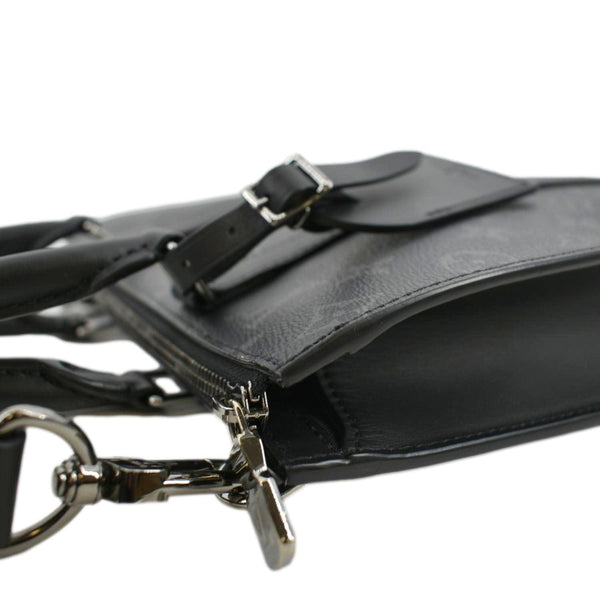 LOUIS VUITTON Sac Plat Monogram Eclipse Tote Shoulder Bag Black