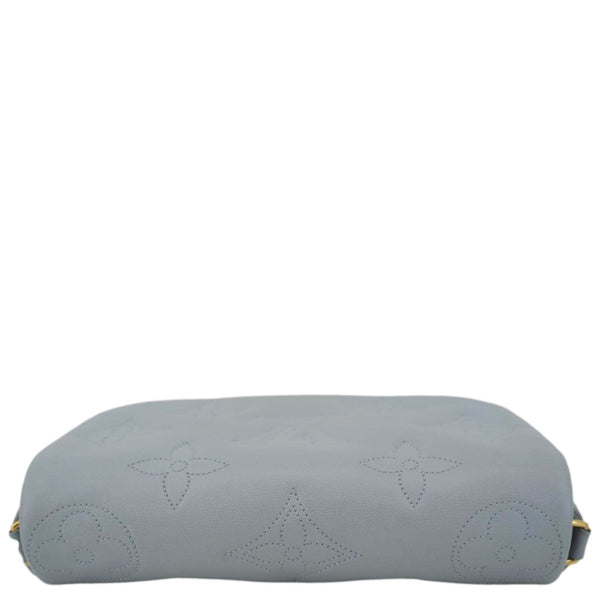 LOUIS VUITTON Calfskin Bubblegram Leather Wallet on Strap Bag Light Blue