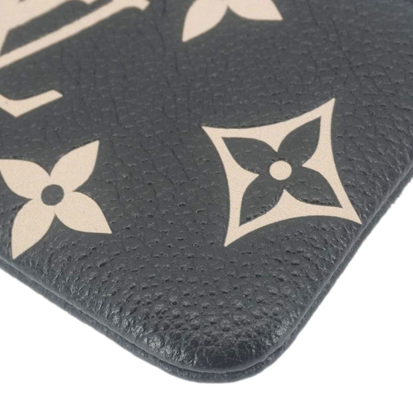 LOUIS VUITTON Monogram Empreinte Leather Key Pouch Black