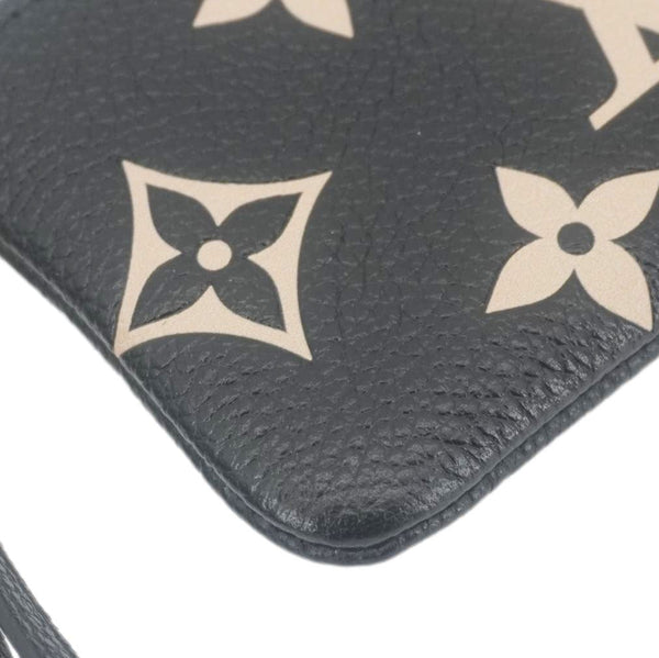LOUIS VUITTON Monogram Empreinte Leather Key Pouch Black