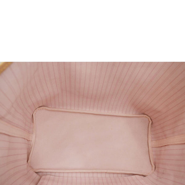 LOUIS VUITTON Neverfull GM Damier Azur Tote Shoulder Bag Rose Ballerine