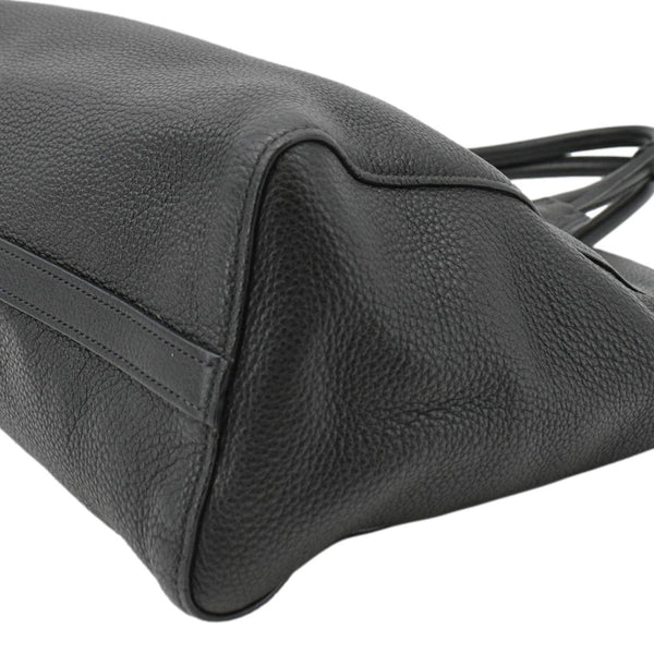 PRADA Vitello Daino Large Leather Tote Bag Black