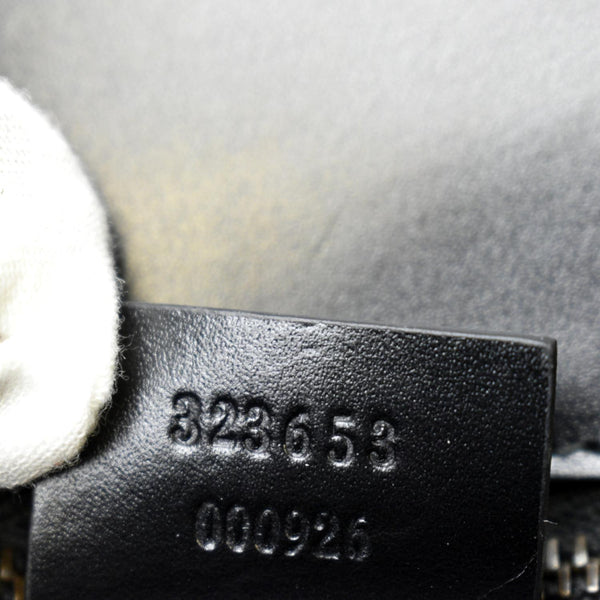 GUCCI Lady Buckle Leather Clutch Black 323653