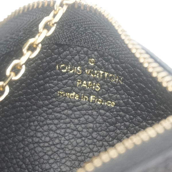 LOUIS VUITTON Monogram Empreinte Leather Key Pouch Black