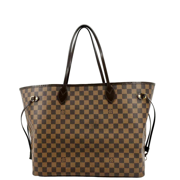 LOUIS VUITTON Neverfull GM Damier Ebene Tote Shoulder Bag Brown