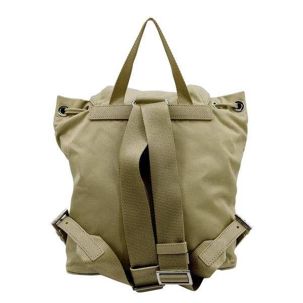 PRADA Double Front Pocket Re-Nylon Backpack Bag Beige