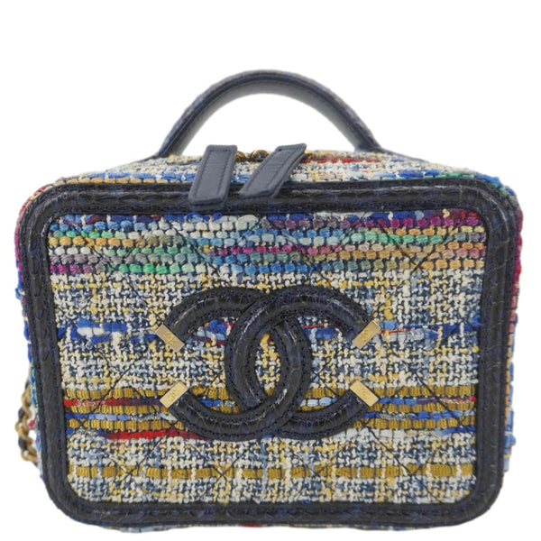 CHANEL Filigree CC Small Tweed Vanity Case Multicolor