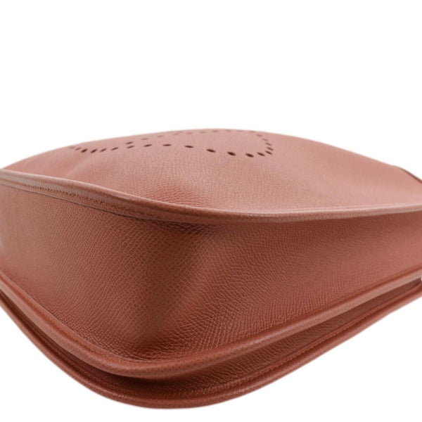 HERMES Evelyne PM III Clemence Leather Crossbody Bag Crevette