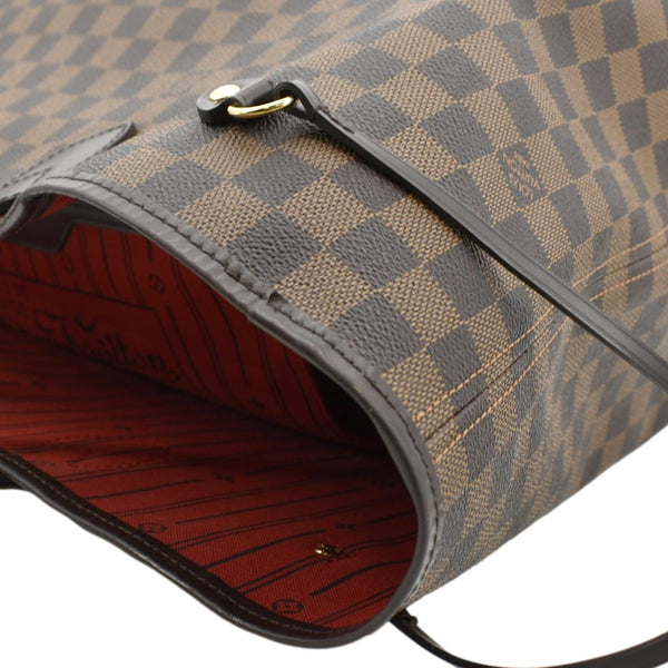 LOUIS VUITTON Neverfull GM Damier Ebene Tote Shoulder Bag Brown