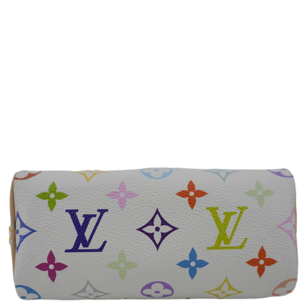LOUIS VUITTON Nano Speedy Murakami Monogram Multicolor Canvas Shoulder Bag White