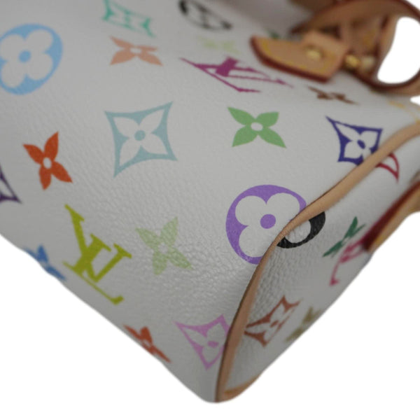 LOUIS VUITTON Nano Speedy Murakami Monogram Multicolor Canvas Shoulder Bag White