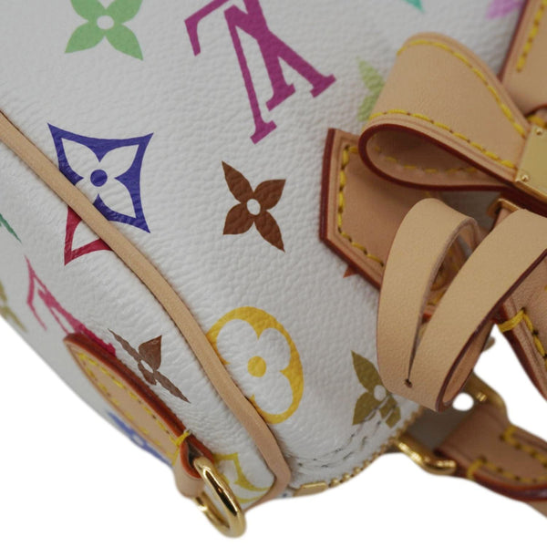 LOUIS VUITTON Nano Speedy Murakami Monogram Multicolor Canvas Shoulder Bag White