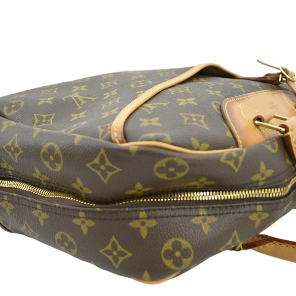 LOUIS VUITTON Deauville Bowling Monogram Canvas Satchel Bag Brown