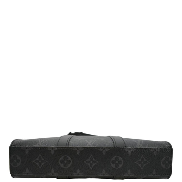 LOUIS VUITTON Sac Plat Monogram Eclipse Tote Shoulder Bag Black