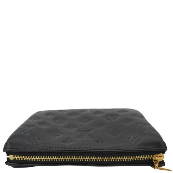 LOUIS VUITTON Coussin BB Monogram Embossed Leather Shoulder Bag Black