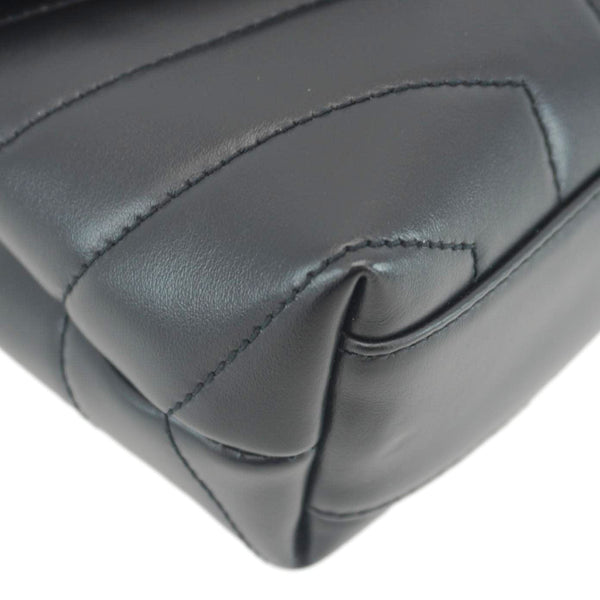 YVES SAINT LAURENT Loulou Toy Matelasse Leather Crossbody Bag Black