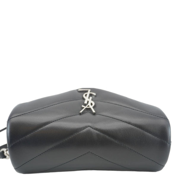 YVES SAINT LAURENT Loulou Toy Matelasse Leather Crossbody Bag Black