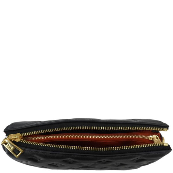 LOUIS VUITTON Coussin BB Monogram Embossed Leather Shoulder Bag Black