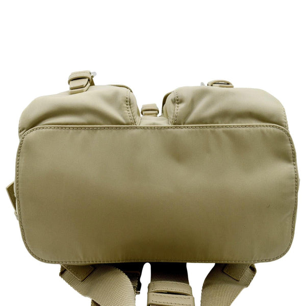 PRADA Double Front Pocket Re-Nylon Backpack Bag Beige