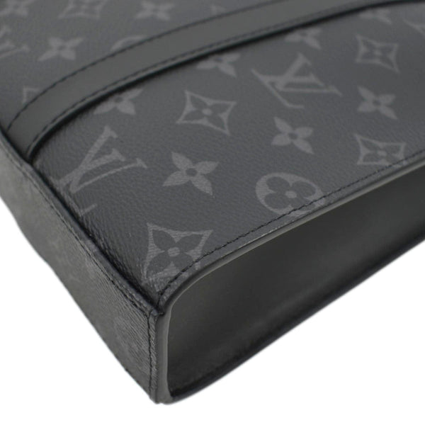 LOUIS VUITTON Sac Plat Monogram Eclipse Tote Shoulder Bag Black