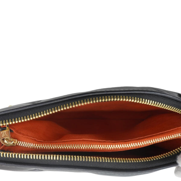 LOUIS VUITTON Coussin BB Monogram Embossed Leather Shoulder Bag Black