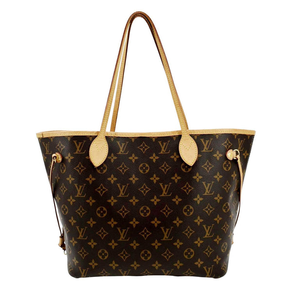 LOUIS VUITTON Neverfull MM Monogram Canvas Tote Bag Brown