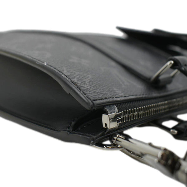 LOUIS VUITTON Sac Plat Monogram Eclipse Tote Shoulder Bag Black