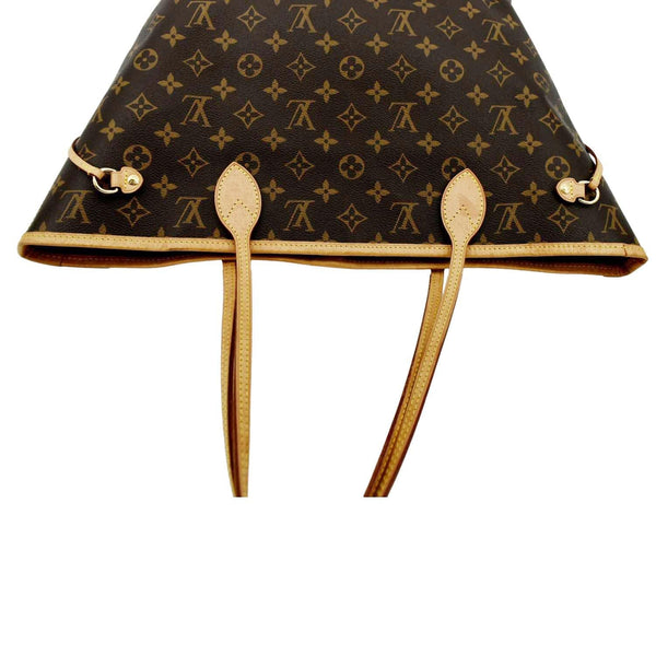 LOUIS VUITTON Neverfull MM Monogram Canvas Tote Bag Brown