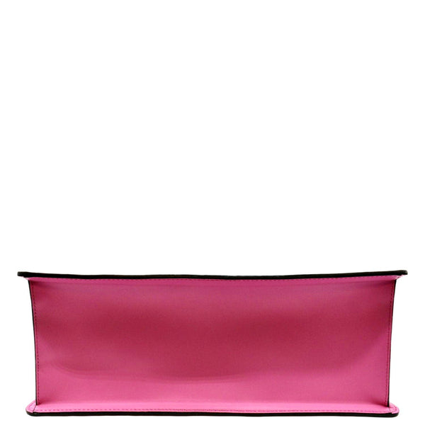 GUCCI Sylvie Medium Web Smooth Leather Top Handle Shoulder Bag Pink 431665