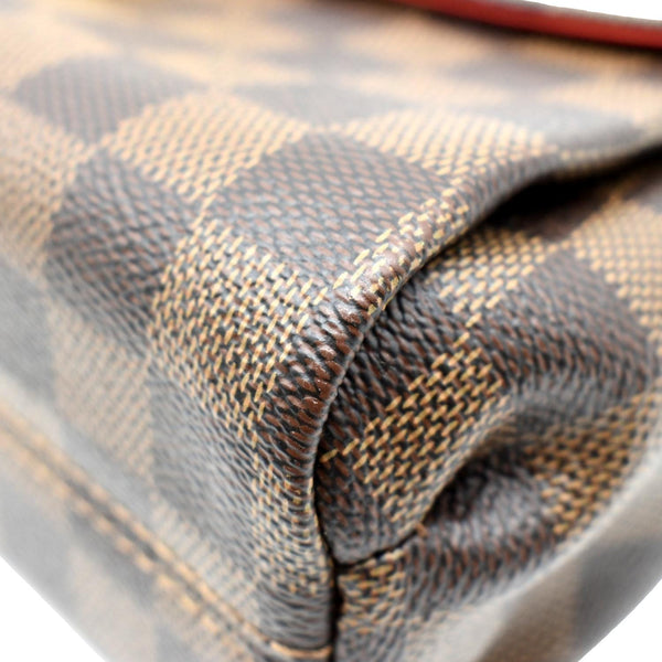 LOUIS VUITTON Croisette Damier Ebene Crossbody Bag Brown